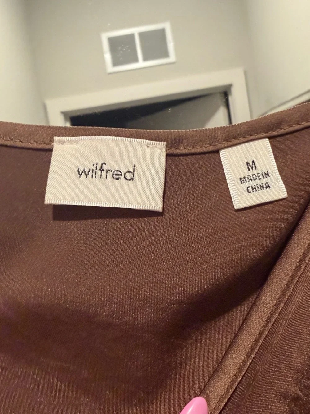 Wilfred Brown Satin Slip Dress - Picture 3 of 3